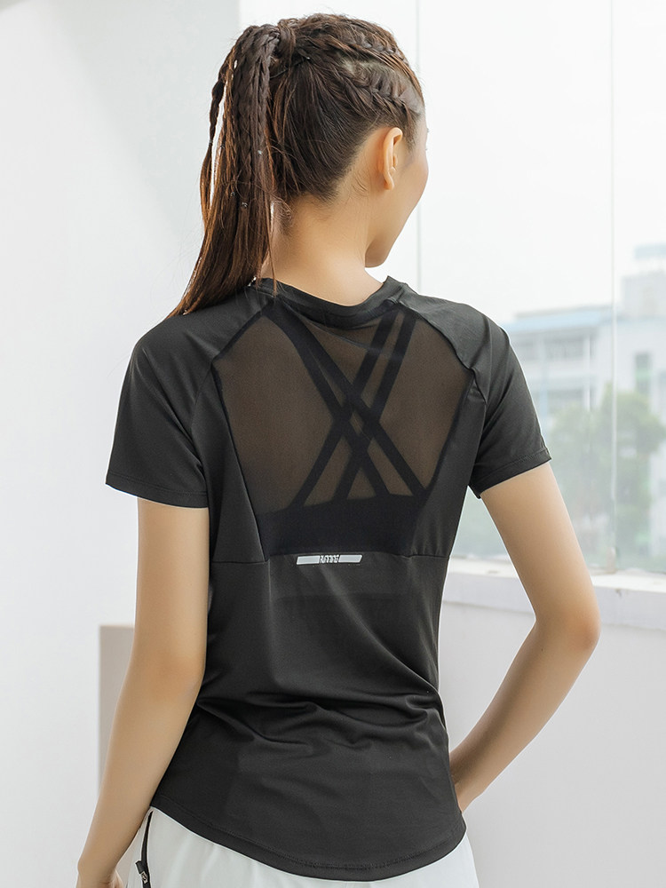 Yoga Fitness Training - Kaos Olahraga Musim Panas Wanita Lengan