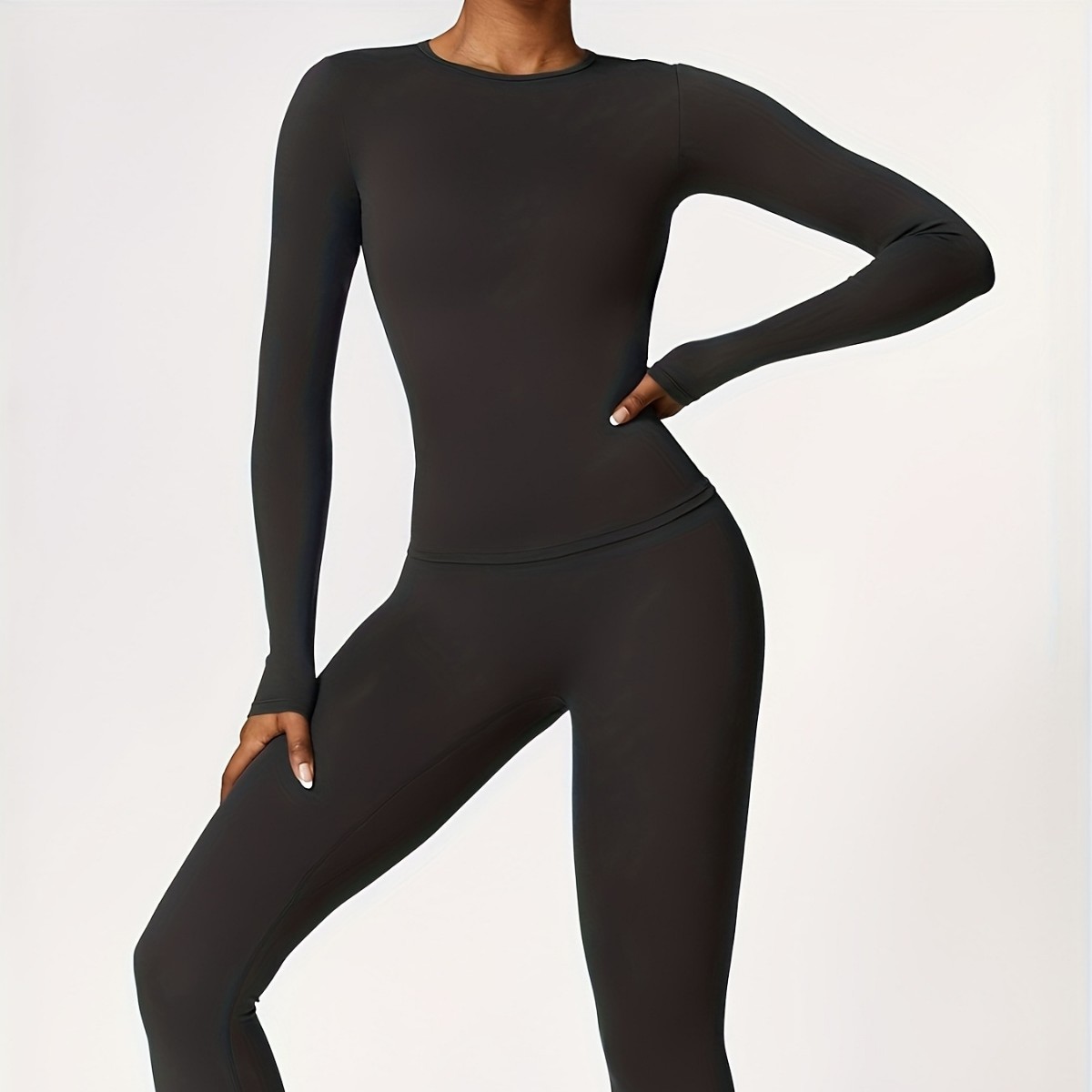 Setelan yoga ketat lengan panj - Yoga Of Fitness ulasan dan harga