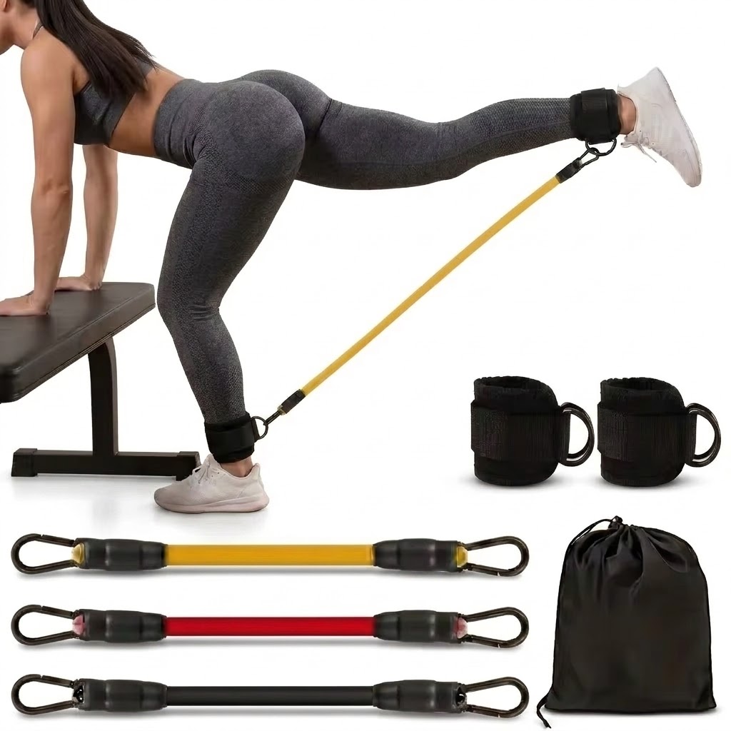 Set 5-Potong Tali Resistensi P - Yoga Fitness Resistance Band ulasan dan harga