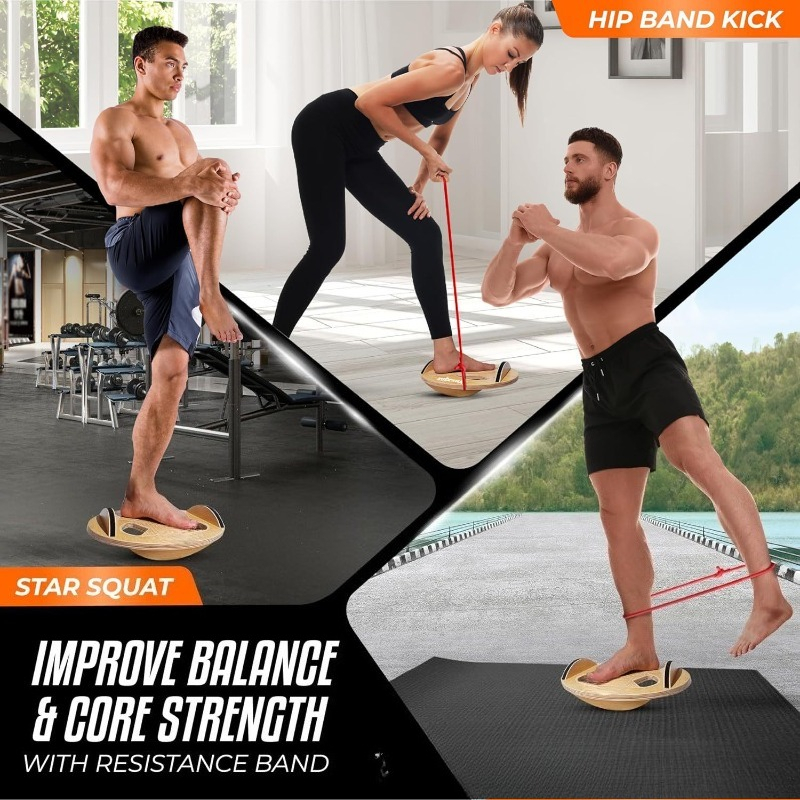Papan Keseimbangan Kayu untuk  - Yoga Fitness Training ulasan dan harga