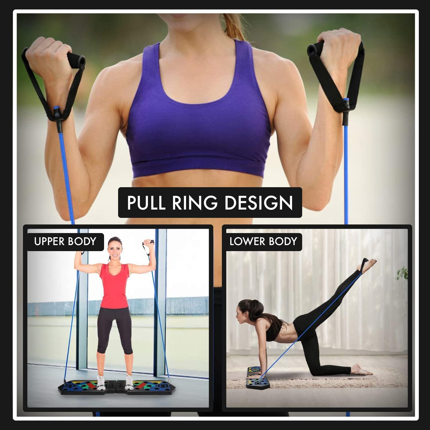 Braket papan Push Up lipat war - Push Up Board ulasan dan harga